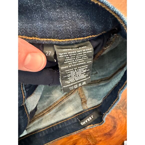 J BRAND Dark Wash Tribute Cut Off Jean Shorts Denim Stretch Womens Sz 27 - Picture 5 of 14